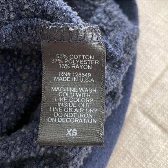 Aviator Nation 5 Stripe Crew Sweatshirt Navy Blue Size XS - Picture 5 of 7